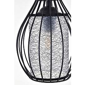 Image5 of Elegant Lighting Miya 6 3/4" Wide Black Gourd Cage Mini Pendant more views