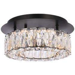 Elegant Lighting Monroe 12" LED Black Finish Flush Mount Ceiling Light