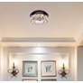 Thumbnail3 of Elegant Lighting Monroe 12" LED Black Finish Flush Mount Ceiling Light more views
