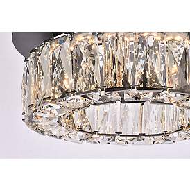 Image5 of Elegant Lighting Monroe 12" LED Black Finish Flush Mount Ceiling Light more views