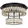 3_Elegant Lighting Monroe 18" Black and Crystal 2-Tier LED Ceiling Light