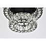 6_Elegant Lighting Monroe 18" Black and Crystal 2-Tier LED Ceiling Light more views