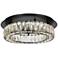 Elegant Lighting Monroe 18" Wide Black and Crystal LED Ceiling Light