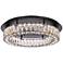 Elegant Lighting Monroe 22" Led Single Flush Mount In Black