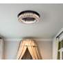 3_Elegant Lighting Monroe 22" Led Single Flush Mount In Black more views
