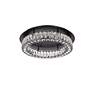 Elegant Lighting Monroe 22" Led Single Flush Mount In Black