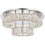 2_Elegant Lighting Monroe 22" Wide Chrome Crystal LED Ceiling Light