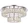 Elegant Lighting Monroe 22" Wide Chrome Crystal LED Ceiling Light