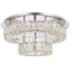 Elegant Lighting Monroe 22" Wide Chrome Crystal LED Ceiling Light