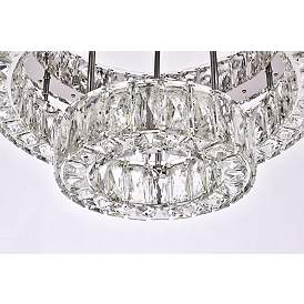 Image5 of Elegant Lighting Monroe 22" Wide Chrome Crystal LED Ceiling Light more views