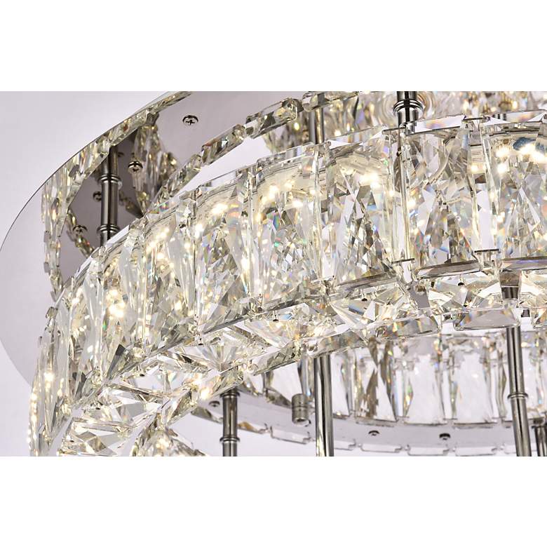 Image 6 Elegant Lighting Monroe 22" Wide Chrome Crystal LED Ceiling Light more views