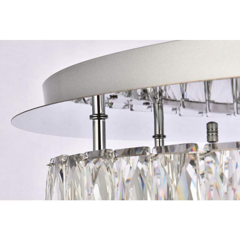 Image 7 Elegant Lighting Monroe 22" Wide Chrome Crystal LED Ceiling Light more views