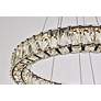 6_Elegant Lighting Monroe 24" Black Crystal 2-Ring LED Pendant Light more views