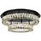 Elegant Lighting Monroe 26" Black and Clear Crystal LED Ceiling Light