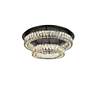 5_Elegant Lighting Monroe 26" Black and Clear Crystal LED Ceiling Light more views