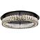 Elegant Lighting Monroe 26" Wide Black Crystal LED Ceiling Light