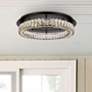 2_Elegant Lighting Monroe 26" Wide Black Crystal LED Ceiling Light