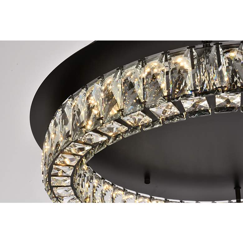 Image 6 Elegant Lighting Monroe 26" Wide Black Crystal LED Ceiling Light more views