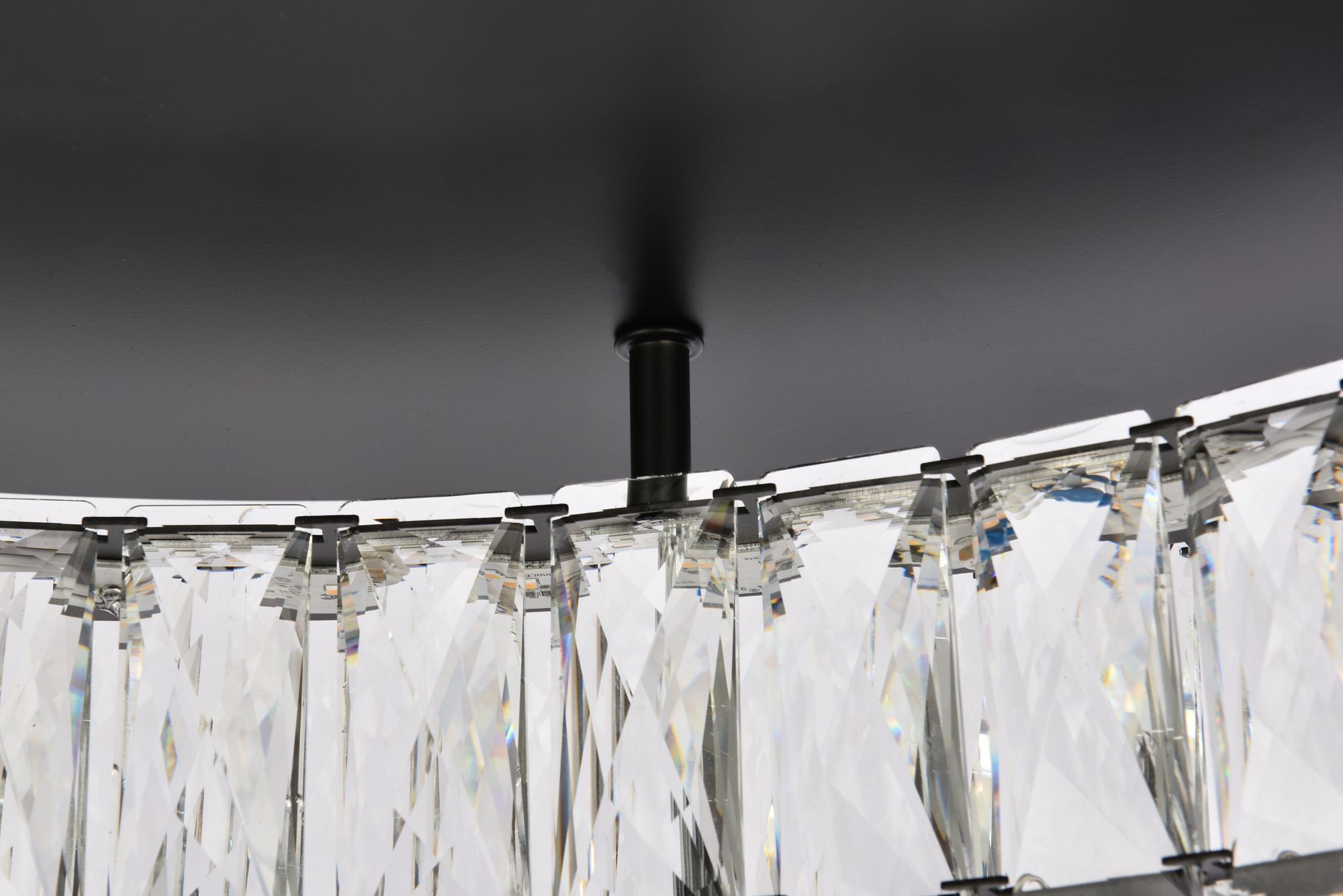 Elegant Lighting Monroe 26" Wide Black Crystal LED Ceiling Light in scene