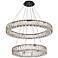 Elegant Lighting Monroe 28" Wide LED Crystal Double Ring Chandelier