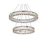 4_Elegant Lighting Monroe 28" Wide LED Crystal Double Ring Chandelier more views
