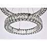 5_Elegant Lighting Monroe 28" Wide LED Crystal Double Ring Chandelier more views