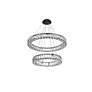 Elegant Lighting Monroe 28" Wide LED Crystal Double Ring Chandelier
