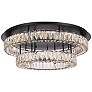 2_Elegant Lighting Monroe 30" Black Crystal LED 2-Tier Ceiling Light