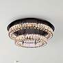 1_Elegant Lighting Monroe 30" Black Crystal LED 2-Tier Ceiling Light