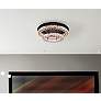 3_Elegant Lighting Monroe 30" Black Crystal LED 2-Tier Ceiling Light more views