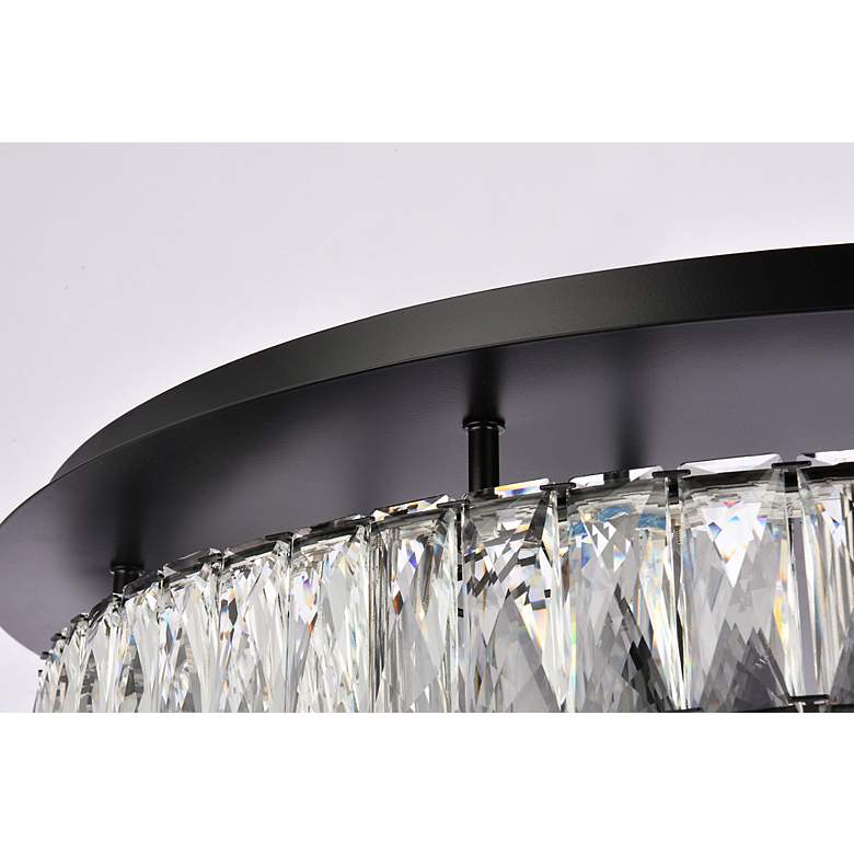 Image 7 Elegant Lighting Monroe 30" Black Crystal LED 2-Tier Ceiling Light more views