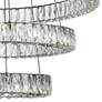 2_Elegant Lighting Monroe 31 1/2" LED Chrome and Crystal 3-Ring Pendant more views