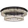 3_Elegant Lighting Monroe 33" LED Black Finish Double Tier Flush Mount