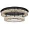 Elegant Lighting Monroe 33" LED Black Finish Double Tier Flush Mount