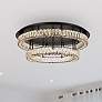 2_Elegant Lighting Monroe 33" LED Black Finish Double Tier Flush Mount