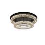 5_Elegant Lighting Monroe 33" LED Black Finish Double Tier Flush Mount more views