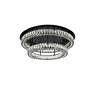 Elegant Lighting Monroe 33" LED Black Finish Double Tier Flush Mount in scene