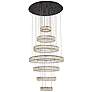 Elegant Lighting Monroe 34" Modern LED Crystal Seven Ring Chandelier
