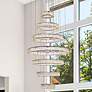 Elegant Lighting Monroe 34" Modern LED Crystal Seven Ring Chandelier