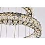 Elegant Lighting Monroe 34" Modern LED Crystal Seven Ring Chandelier