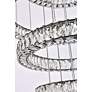 Elegant Lighting Monroe 34" Modern LED Crystal Seven Ring Chandelier