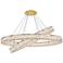 Elegant Lighting Monroe 41" Gold and Crystal Oval Tiers LED Chandelier