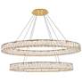 Elegant Lighting Monroe 41" Gold and Crystal Oval Tiers LED Chandelier