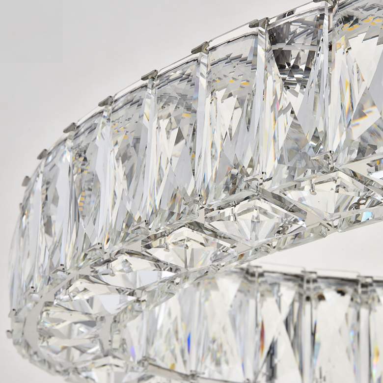 Image 4 Elegant Lighting Monroe 41" Modern Crystal LED Ring Chandelier more views