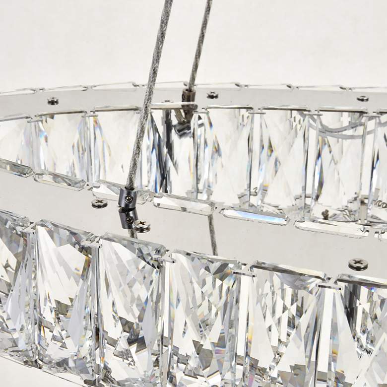 Image 5 Elegant Lighting Monroe 41" Modern Crystal LED Ring Chandelier more views