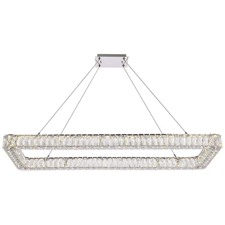 Image 2 Elegant Lighting Monroe 50" Modern LED Rectangle Pendant