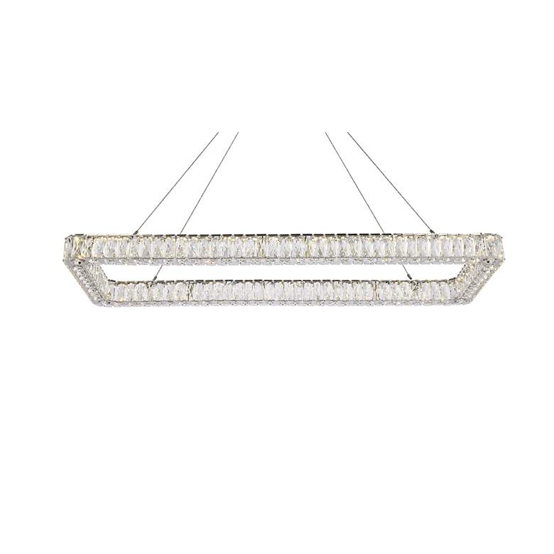 Image 4 Elegant Lighting Monroe 50" Modern LED Rectangle Pendant more views