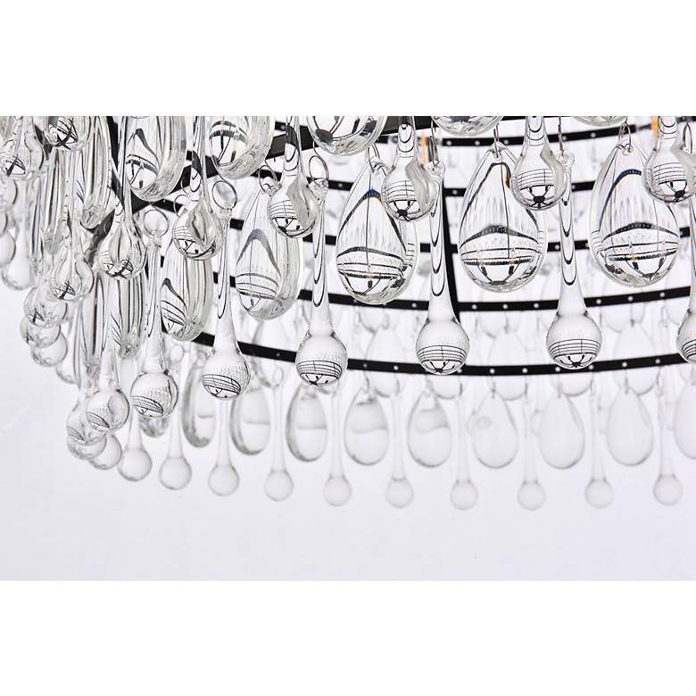 Image 4 Elegant Lighting Nordic 28" Wide 6-Light  Black and Crystal Chandelier more views