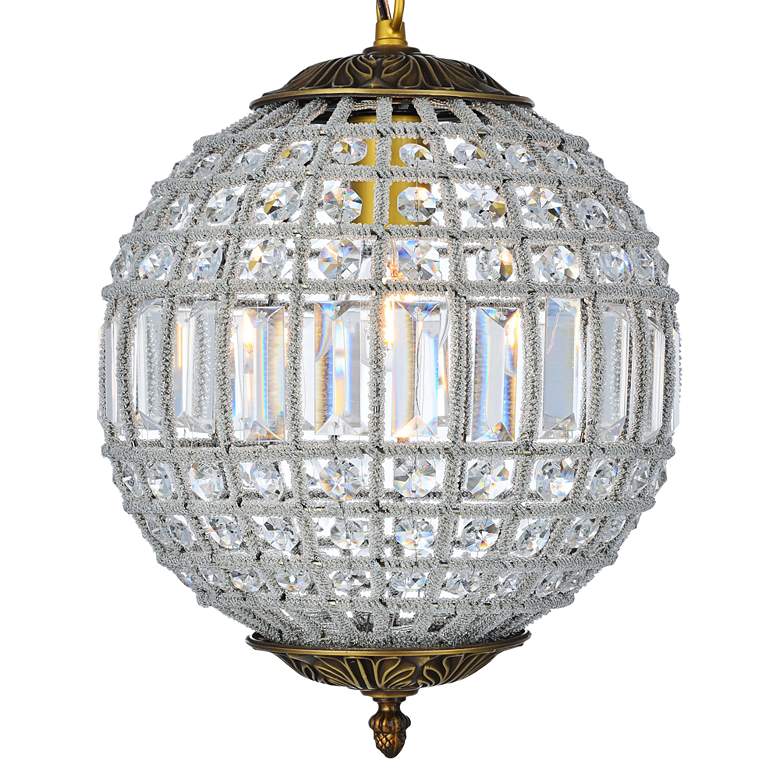 Image 3 Elegant Lighting Olivia 12 1/4 inch Wide French Gold Crystal Pendant Light more views