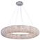 Elegant Lighting Paris 52" Wide Chrome and Crystal Ring Chandelier